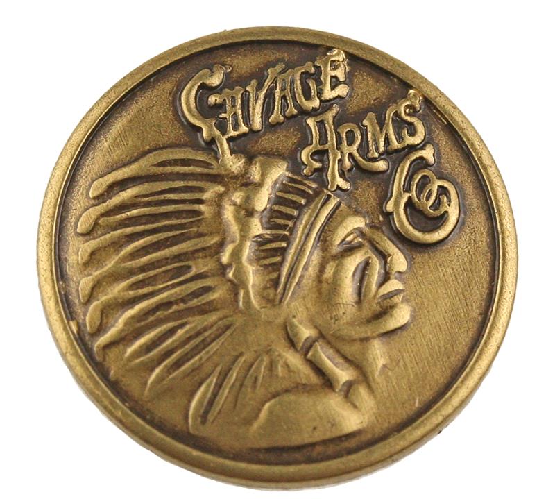 Savage Medallion, Brass, New Factory Original 5/8" Round